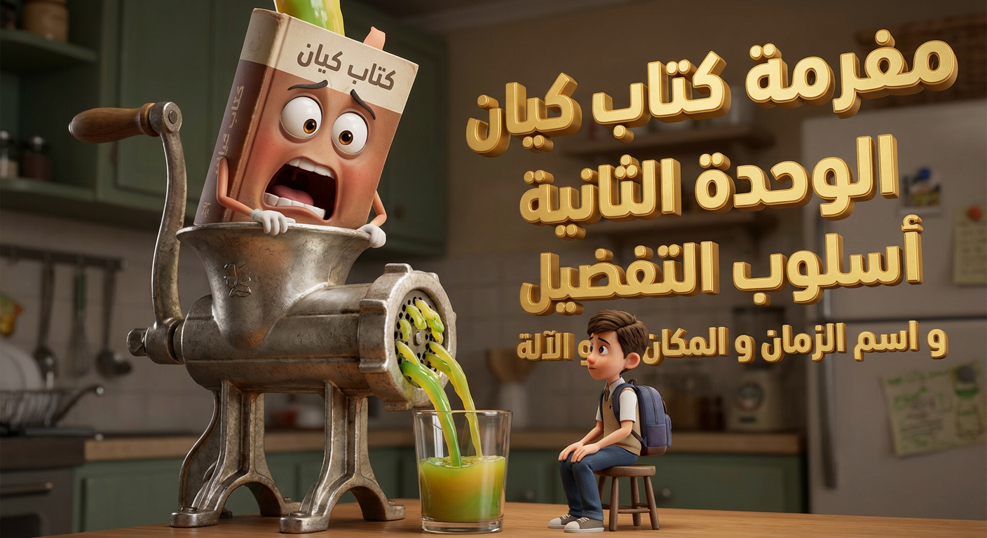 حل كتاب كيان على الوحدة الثاني أسلوب التفضيل و اسم الزمان و المكان و الآلة